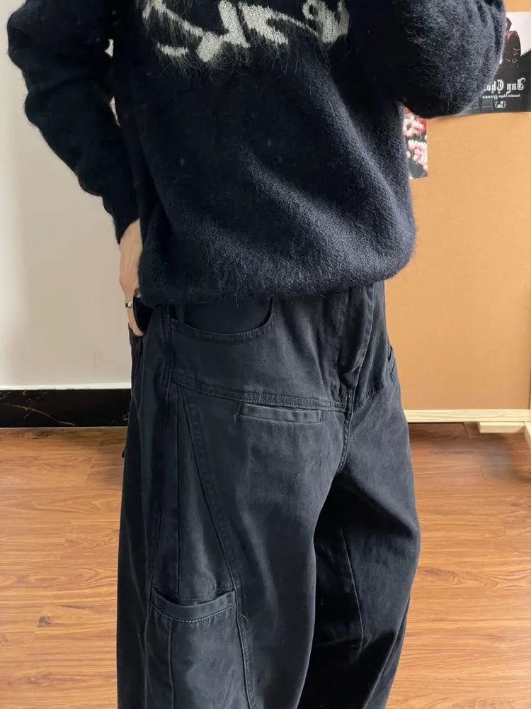 Black Cargo Japanese Oversize Grunge Pant