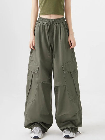Gorpcore Green Oversize Japanese Beige Harajuku Baggy Pant