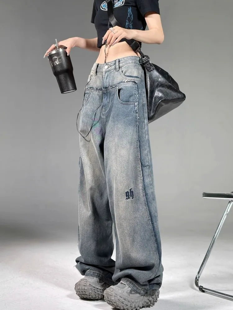 Grunge Korean Style 90s Baggy Y2k Oversize Denim Pant