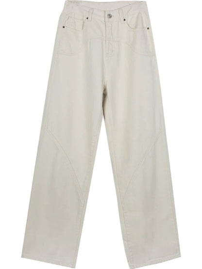 Beige Basic Cargo Y2k Oversize Loose Pant