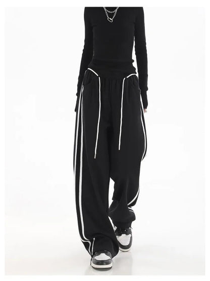 Japanese Black Sweatpants Cyber Punk Oversize Wide Jogger Pant