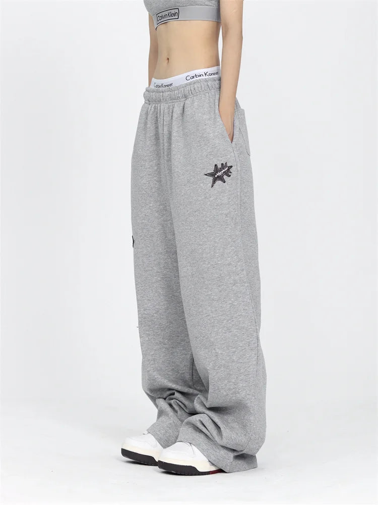 Star Jogging Sweatpants Harajuku Retro Patchwork Pant