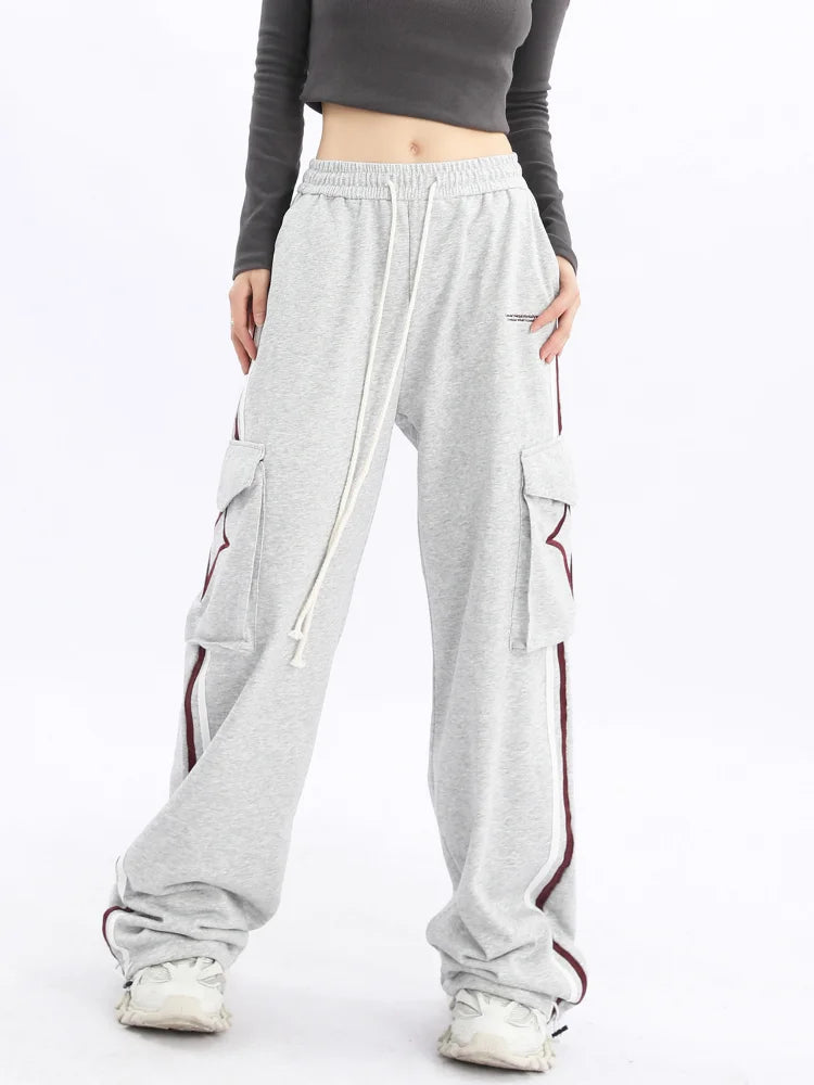 Star Oversize Black Side Stripe Jogging Pant