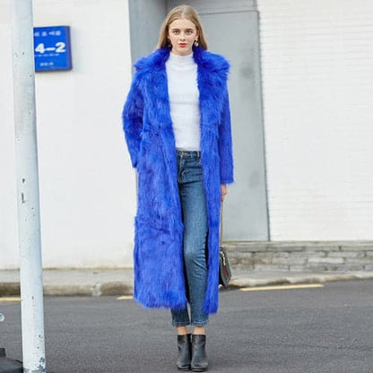 Dressbetty - High Street Long Faux Fur Coat