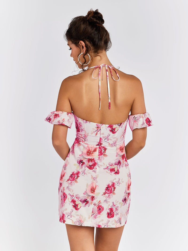 Halter Corset Mini Dress