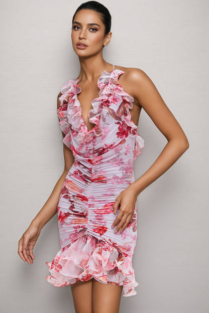 Arices Stretch Tulle Sleeveless Mini Dress