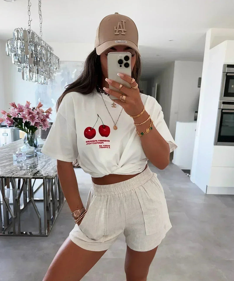 Harajuku Passionate Logo Graphic T-shirt