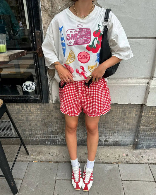 Harajuku Summer Minimalist Icon T-shirt