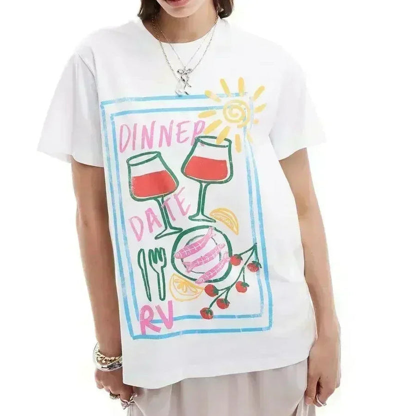 Harajuku Gothic Graphic T-shirt