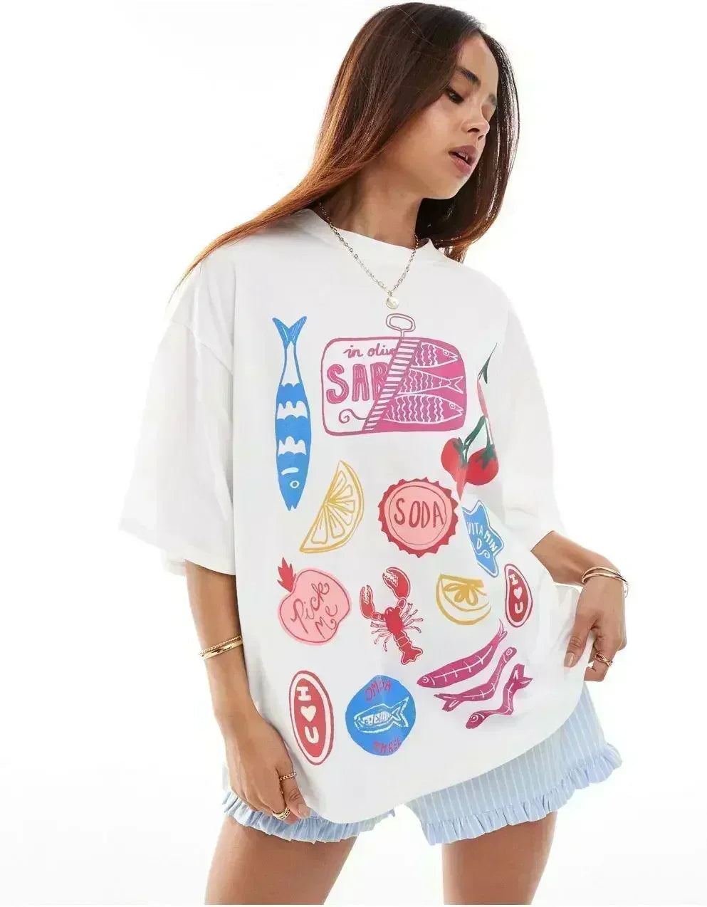 Harajuku Gothic Cartoon T-shirt