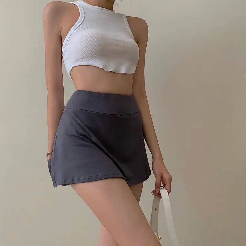 High Waist Skinny Bag Hip Short Slit Slim Fit Skirt