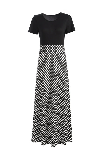 High Fashionable Flower Color Blocking Comfortable Midi Dresses