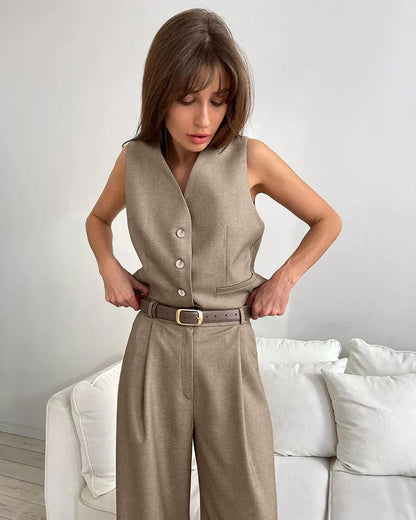 Style Vest & Pants Matching Suit