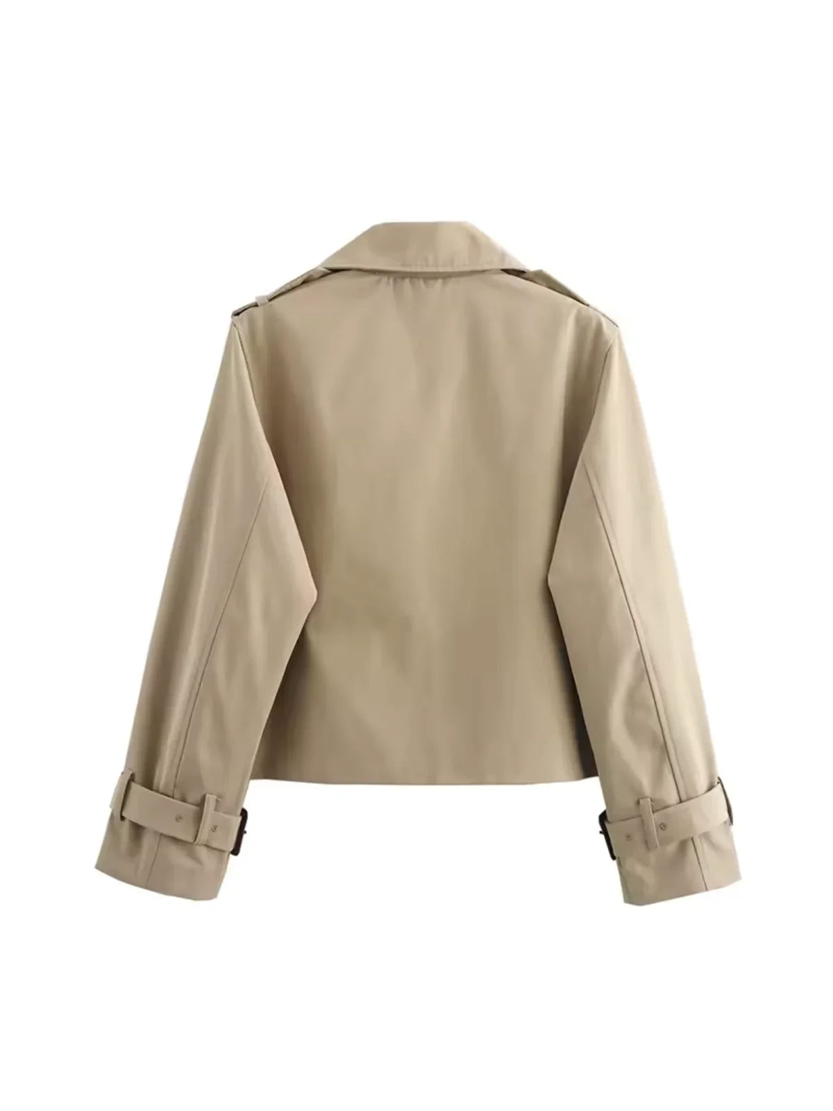 Lapel Double Breasted Versatile Short Trench Coat