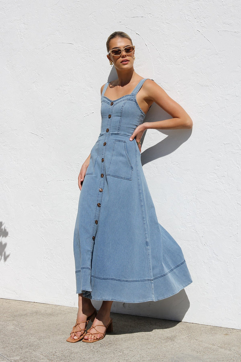 Danielle Dress Blue Denim