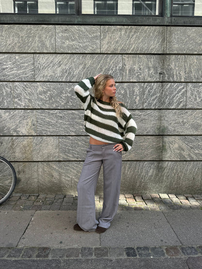 Harper - Contrast Stripped Loose-fit Sweater