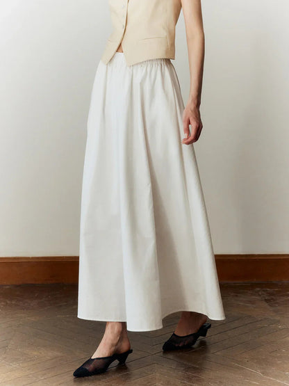 Temperament Commuting Color Slim Pleated Skirt