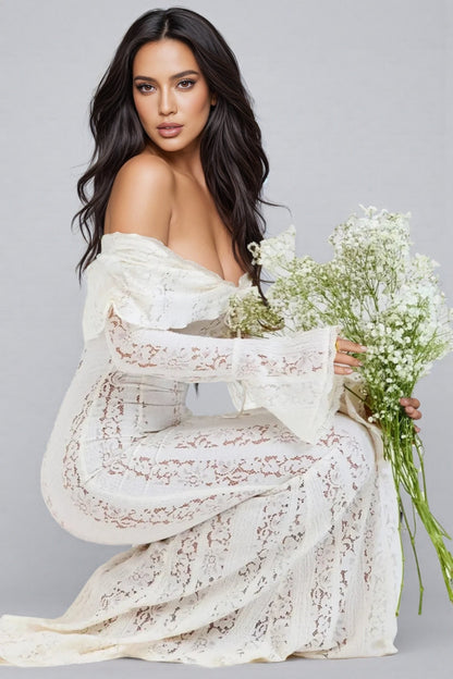 Sean Lace Trailing Maxi Dress