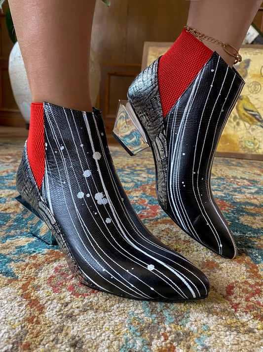Jadyrose | Structural Mirror Heel Leather Ankle Boot