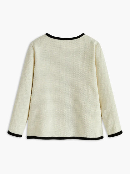 Contrast Binding Pockets Cardigan