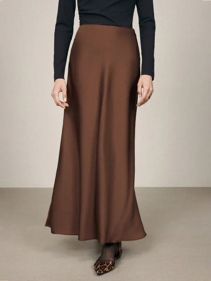 Minimalist Satin Slip Skirt