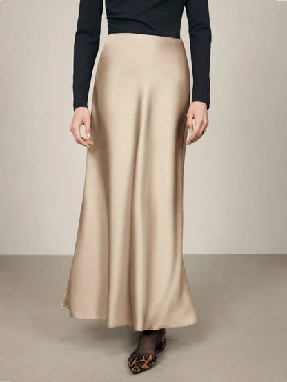 Minimalist Satin Slip Skirt