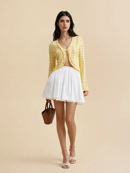 Effortless Cotton Pleated Skirt