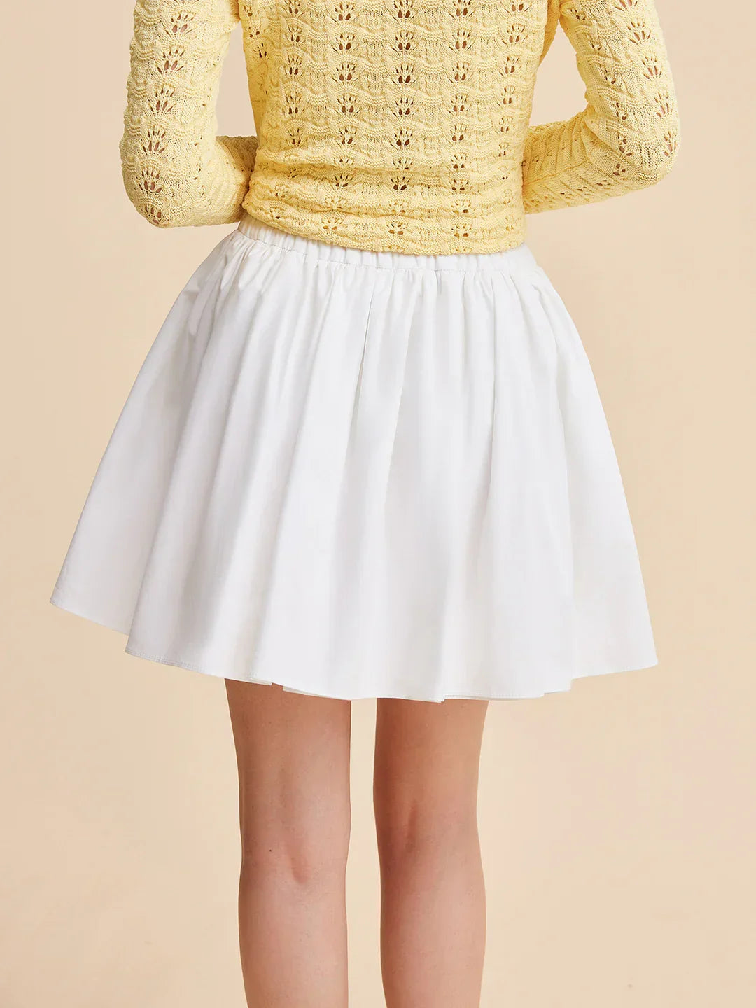 Effortless Cotton Pleated Skirt