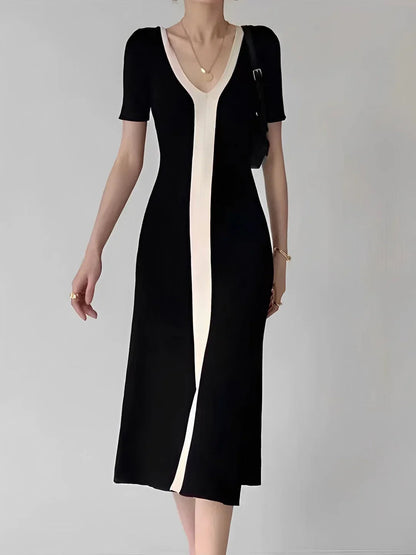 Always Contrast-trim Midi Dress