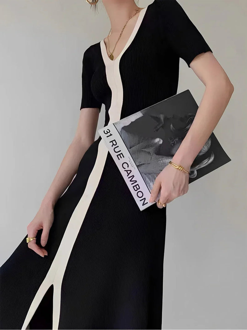 Always Contrast-trim Midi Dress