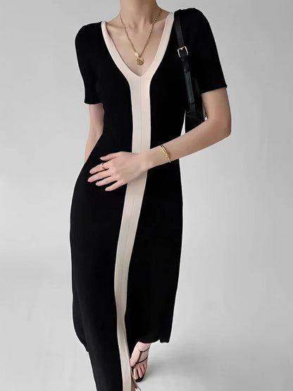 Always Contrast-trim Midi Dress