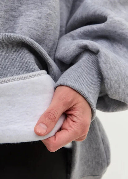 White Oversized Crewneck Sweatshirt – ’s Longline Fleece Pullover
