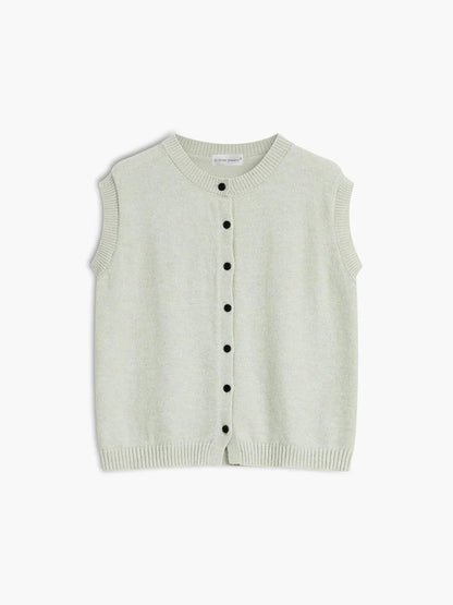 Single-breasted Button Up Sweater Vest