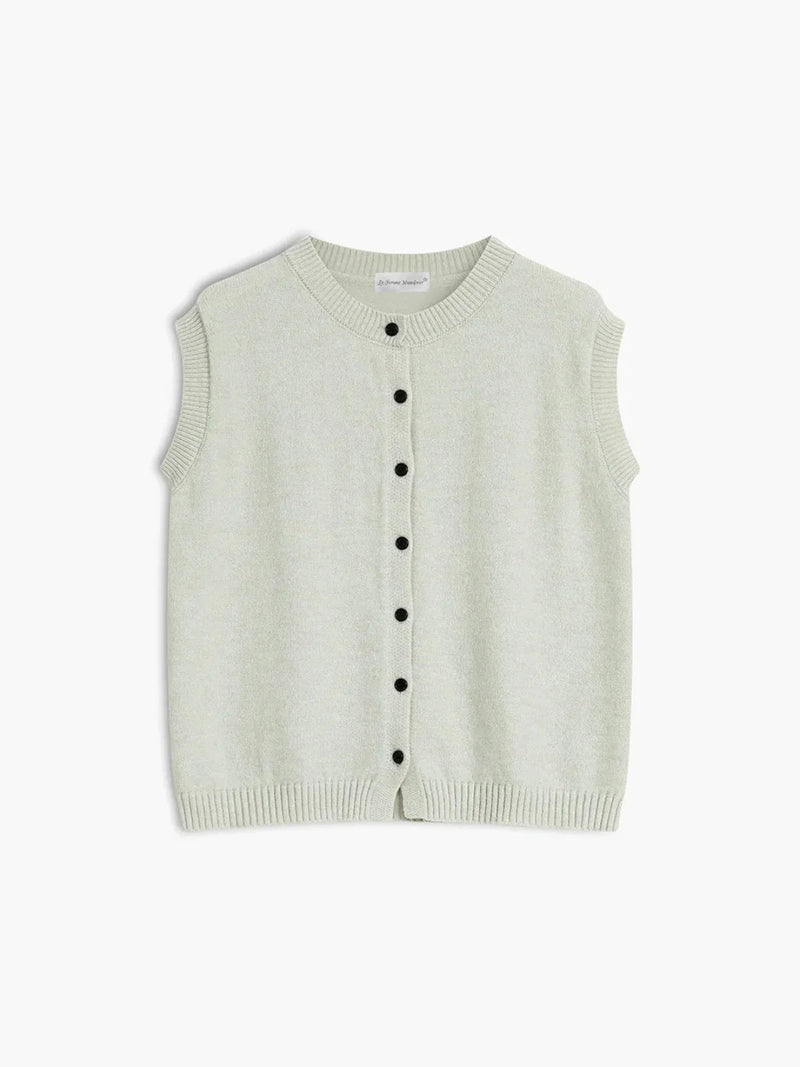 Single-breasted Button Up Sweater Vest
