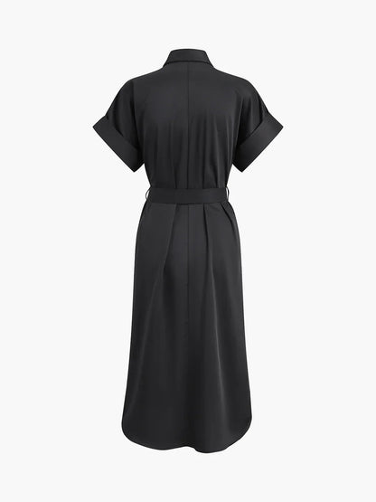 Always Polo Pockets Tied Midi Dress