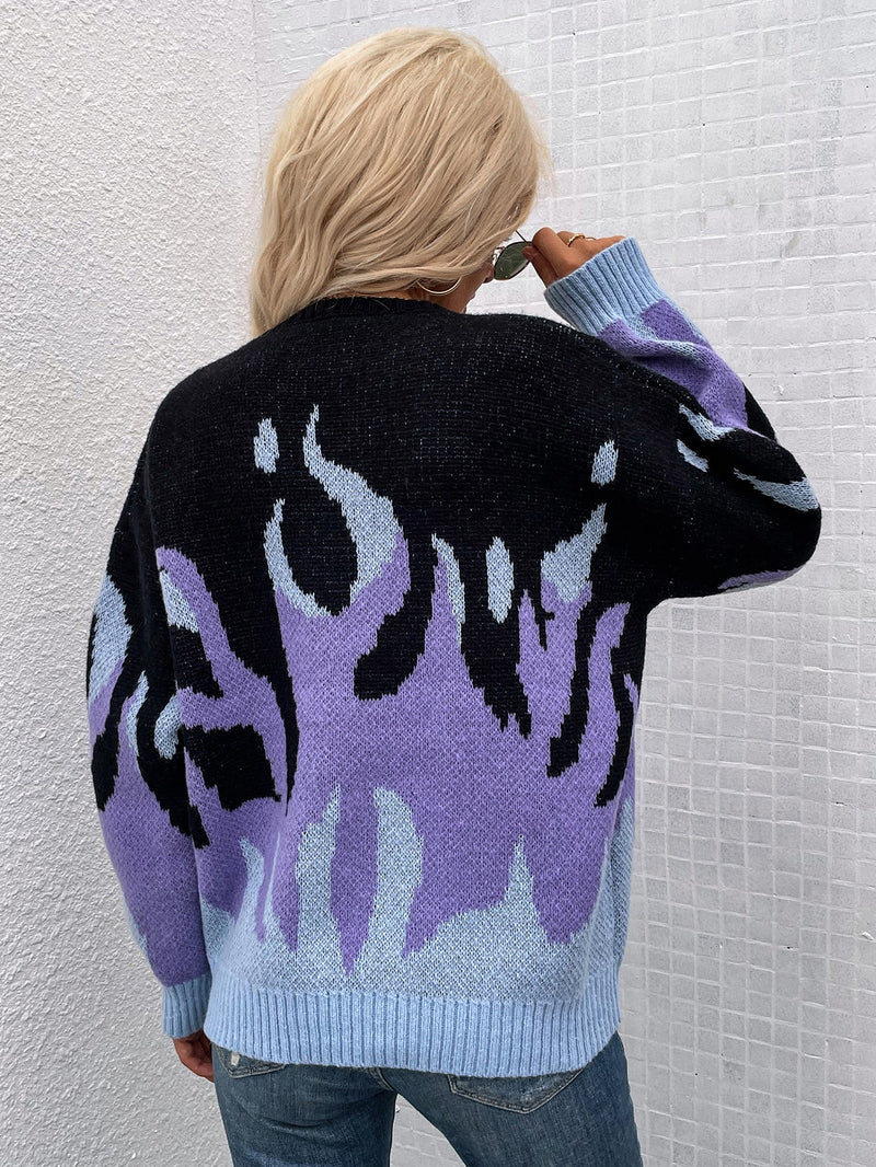 | Violet Flame Black Knit Sweater