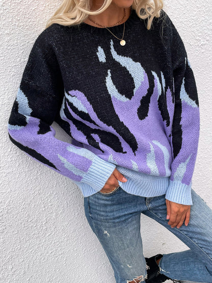 | Violet Flame Black Knit Sweater