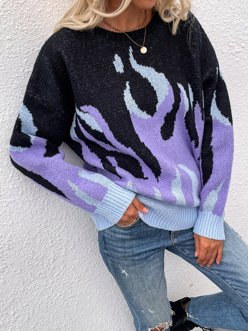 | Violet Flame Black Knit Sweater