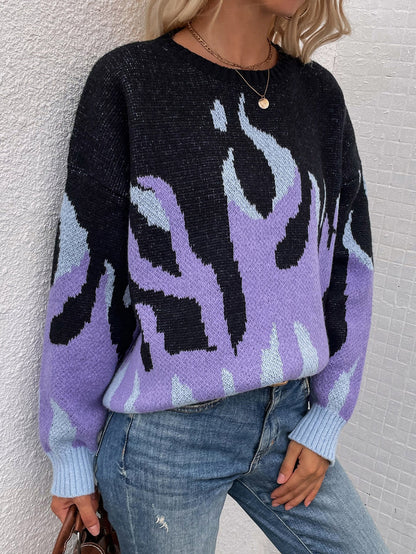 | Violet Flame Black Knit Sweater