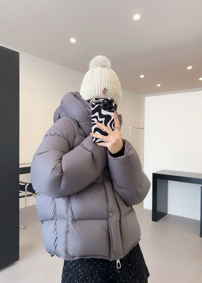 Lyra Oversized Puffer Jacket – Warm Hooded Winter Coat in Ivory