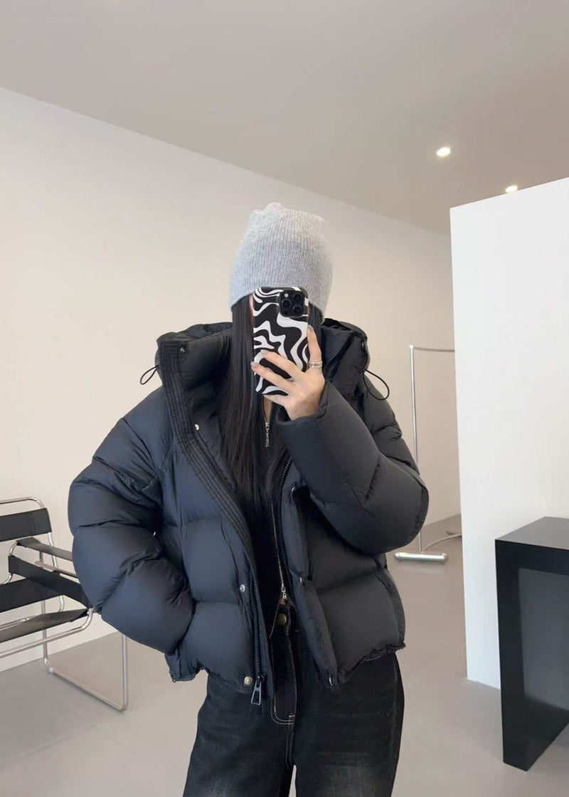 Lyra Oversized Puffer Jacket – Warm Hooded Winter Coat in Ivory
