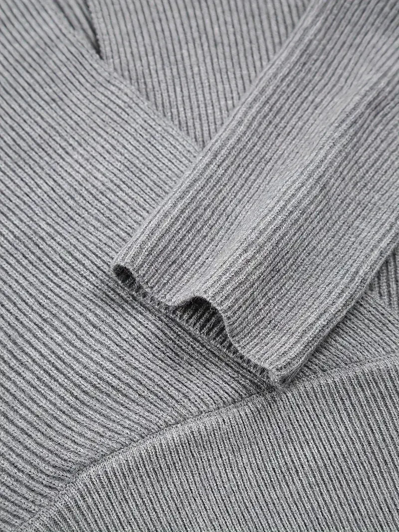 Retro Cross V-neck Knitted Sweater