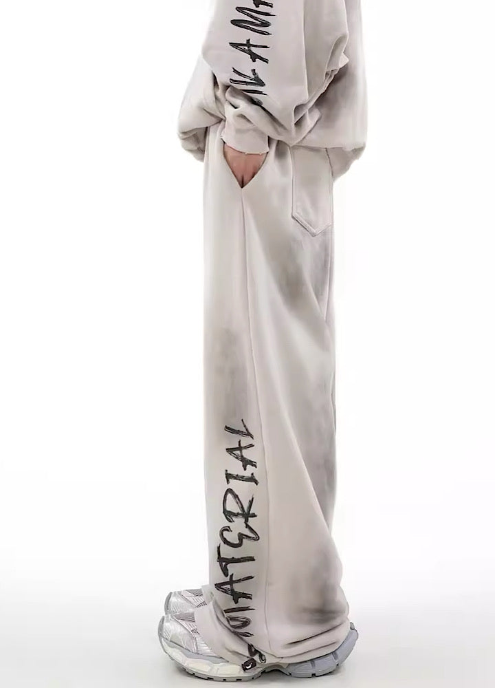 Hip Hop Graffiti Design Drawstring Pants