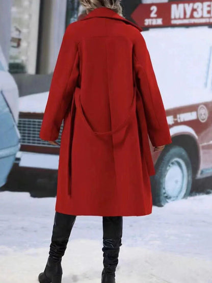 All-matching Lapel Double-breasted Trench Coat