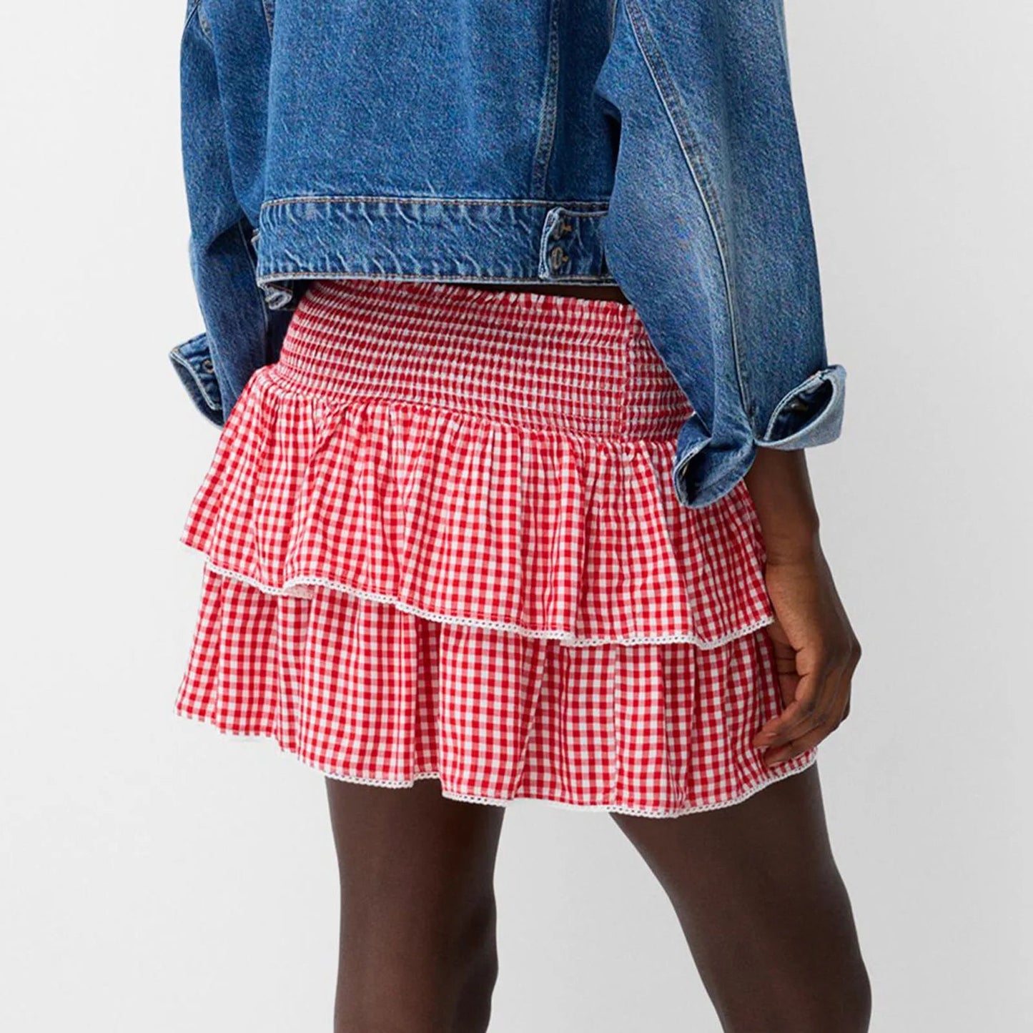 Layered Plaid Summer Skirt
