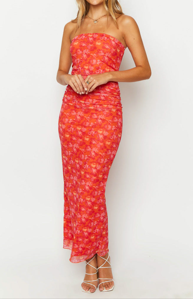 Petronilla Orange Print Maxi Dress