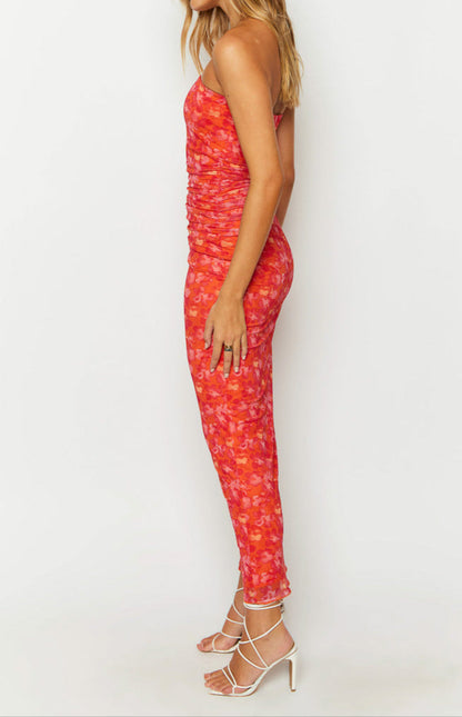 Petronilla Orange Print Maxi Dress
