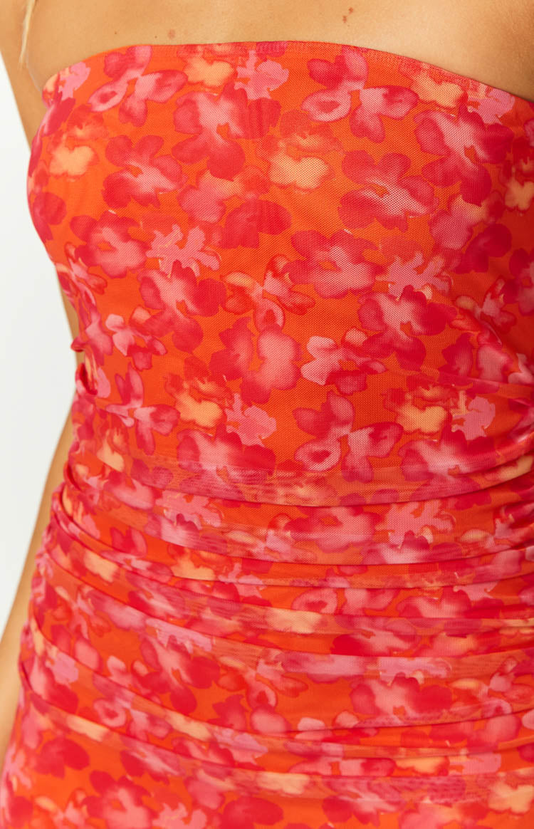 Petronilla Orange Print Maxi Dress