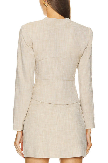 Indira Cutout Buckle Blazer Set