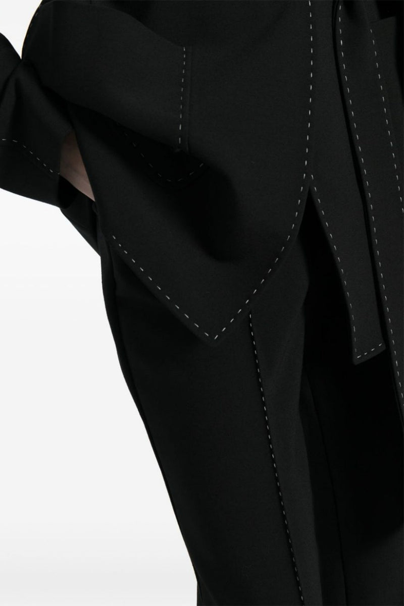 Ishara Stitch Belted Blazer Two Piece Set